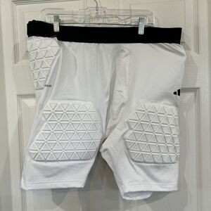 Adidas  Aeroready Men's 3XL White Padded Football Shorts $80 IM3608